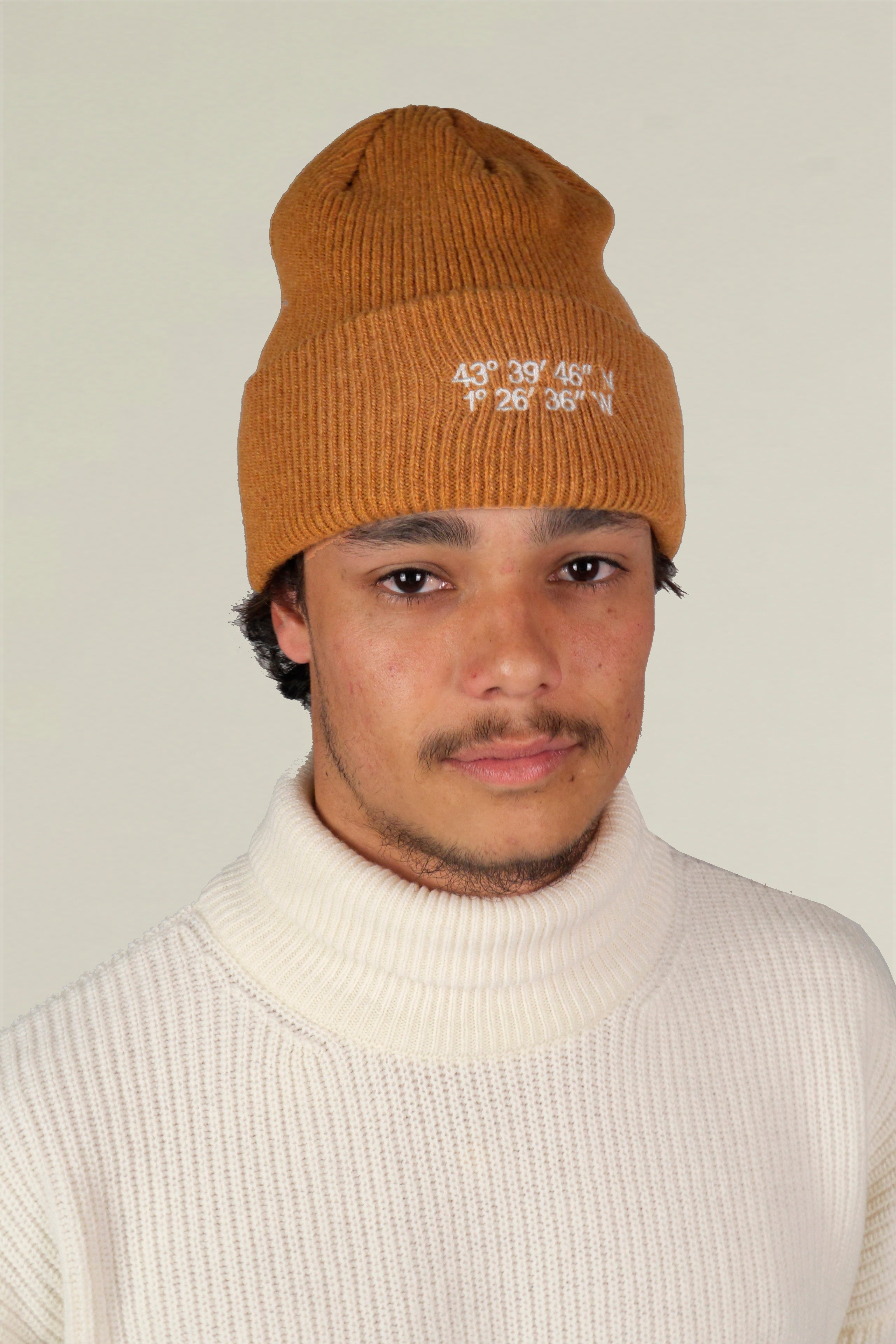 Beanie in wool "North" - Camel
