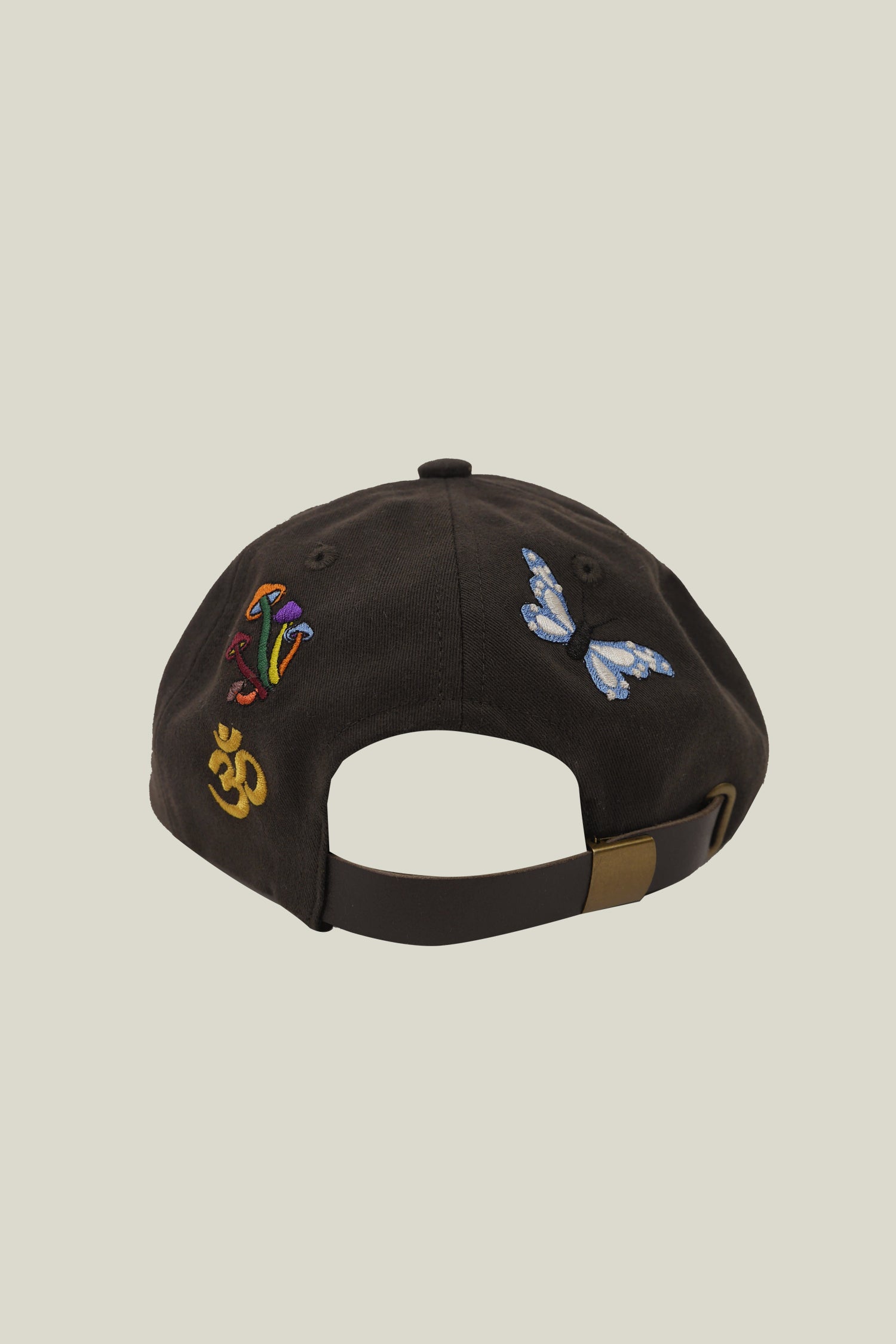 Brown cap - embroidered - Men