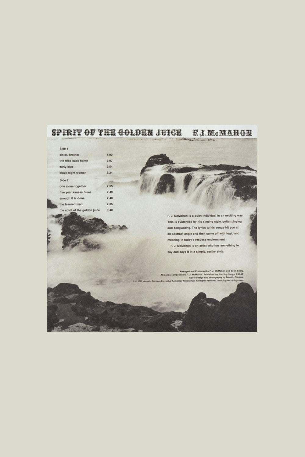 F.J. McMahon - Spirit Of The Golden Juice LP