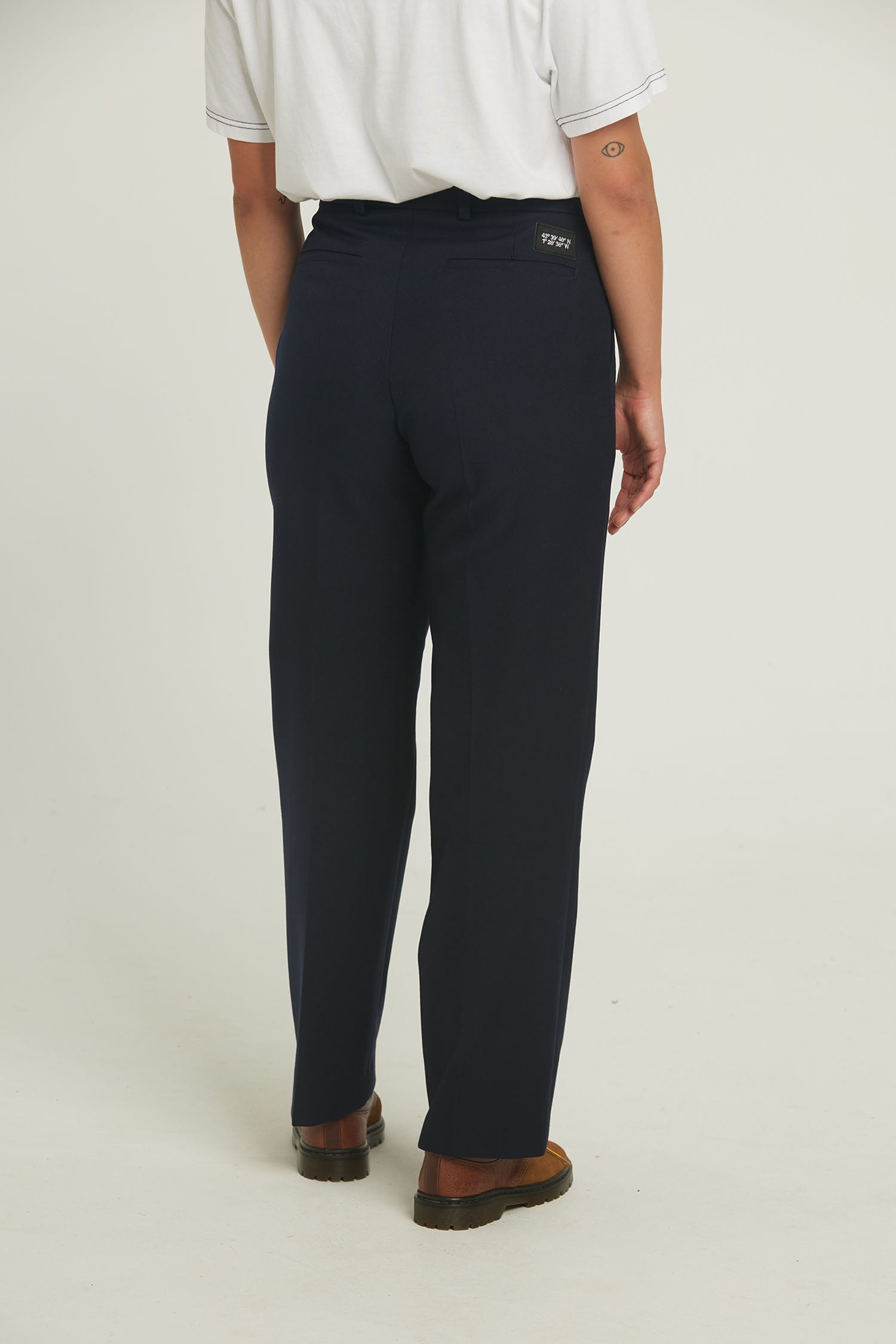 Officer" straight pant - Navy blue