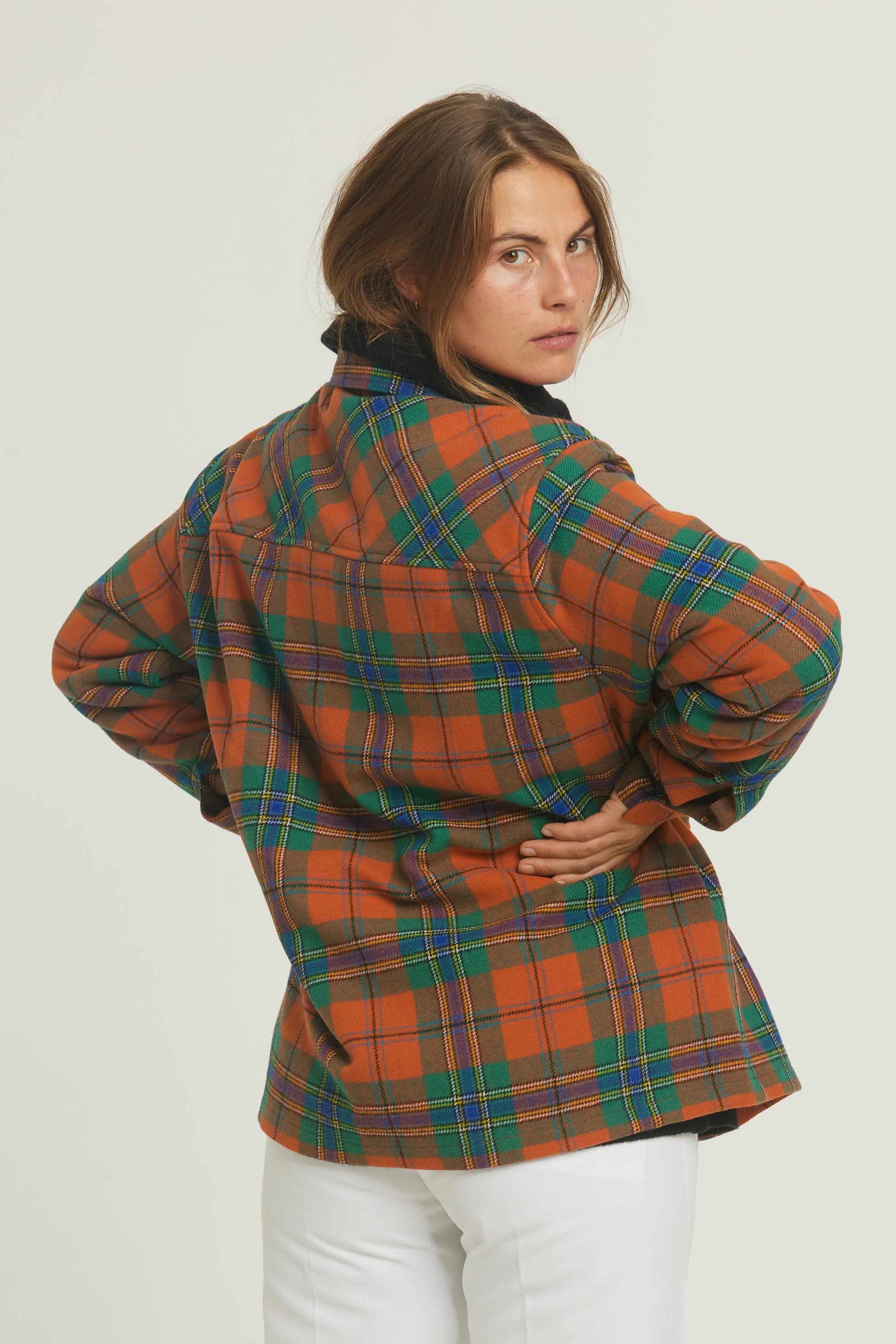 Overshirt jacket in wool "1977" - Tartan